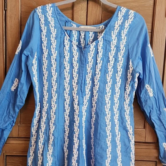 🎉Soft Surroundings Embroidered Dress - size M - Picture 2 of 8